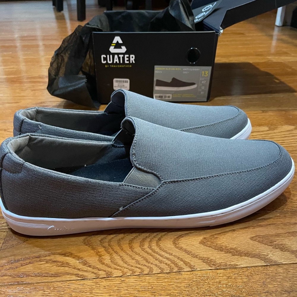 Travis Mathew Gray Slip-On Loafers